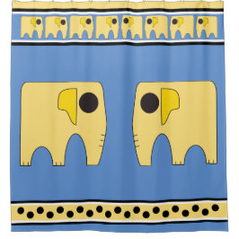 私の日当たりの良い黄色い象 シャワーカーテン