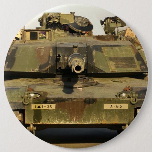 私の日M1A1Abrams MBTを作って下さい 缶バッジ (正面)