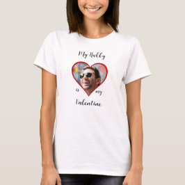 私の旦那は私のバレンタイン Photo Love Heart Tシャツ