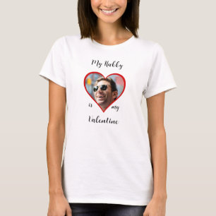 私の旦那は私のバレンタイン Photo Love Heart Tシャツ