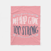 私の昼寝のゲームの余りに強くおもしろいな引用文 フリースブランケット (正面)