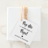 私の時ポップ・アートの、彼女のポップ、赤ちゃんシャワーの贈り物ラベル、クラフト フェイバータグ (インサイチュ)