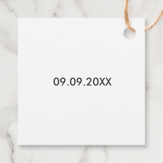 私の時ポップ・アートの、彼女のポップ、赤ちゃんシャワーの贈り物ラベル、クラフト フェイバータグ (裏面)