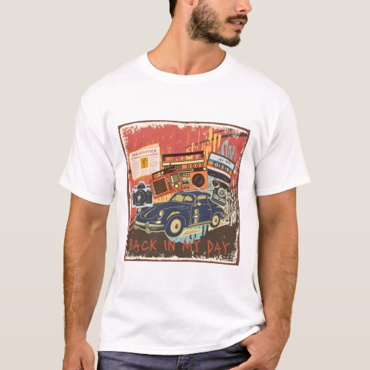 私の時代に戻って レトロな懐かしさTシャツ Tシャツ (正面)