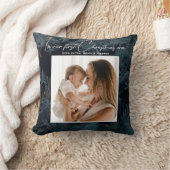 私の時代に私たちの初めてのクリスマスは松の黒 クッション (ブランケット)