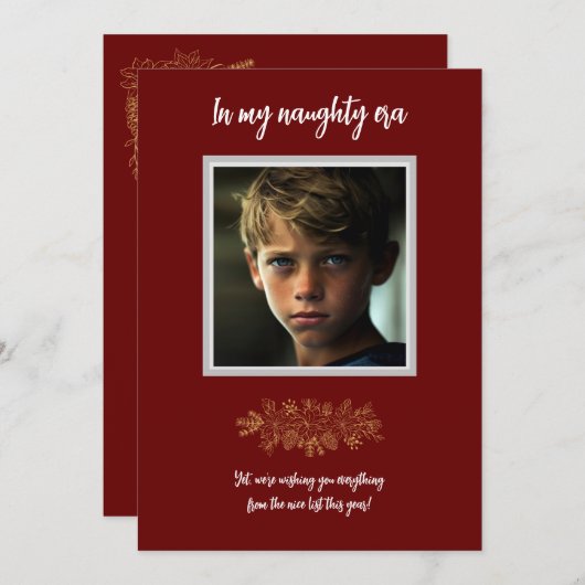 私の時代のいけなクリスマスカードで シーズンカード (正面/裏面)