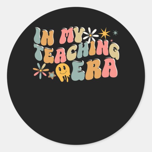 私の時代の教え州テストレトロGroovy Teac ラウンドシール (正面)