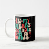 私の時代メリーにGroovy婚約したクリスマスの結婚花嫁 コーヒーマグカップ (左)