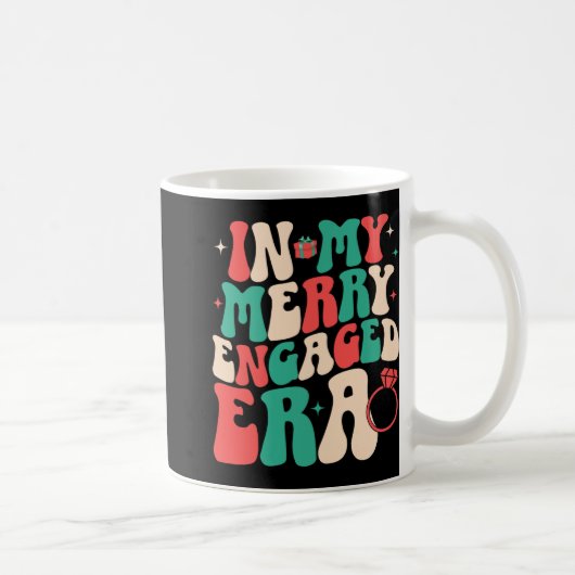 私の時代メリーにGroovy婚約したクリスマスの結婚花嫁 コーヒーマグカップ (右)