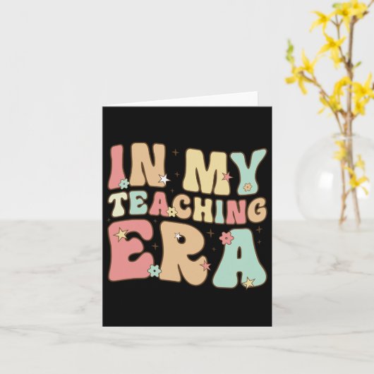 私の時代教えの先生に感謝のギフト カード (黄色い花)