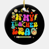 私の時代教えの先生評価最高のレトロ セラミックオーナメント (裏面)