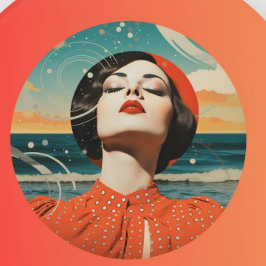 私の時間だけ呼吸&ドリームレトロ私の時間 ラージ壁時計