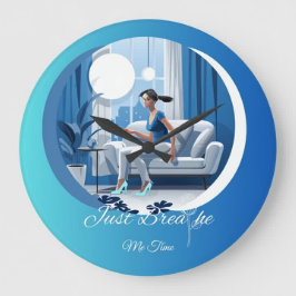 私の時間だけ青く呼吸 ラージ壁時計