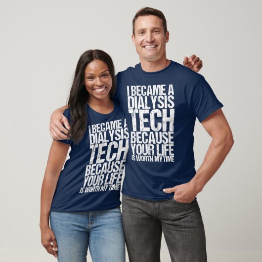 私の時間の価値がある透析技術者のシャツおもしろい Tシャツ (ユニセックス)