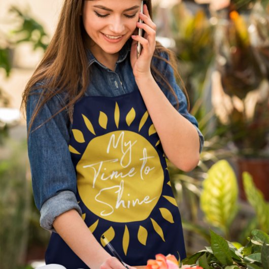 私の時間を輝かせ、サンプリントエプロン エプロン