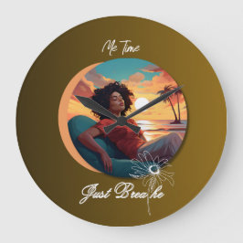 私の時間"呼吸" ラージ壁時計