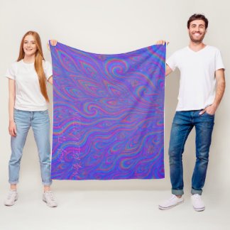 私の時間、私のくつろぎ- サイケデリックThrow Blanke フリースブランケット