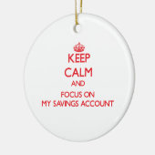 私の普通預金口座の平静そして焦点を保って下さい セラミックオーナメント (左)