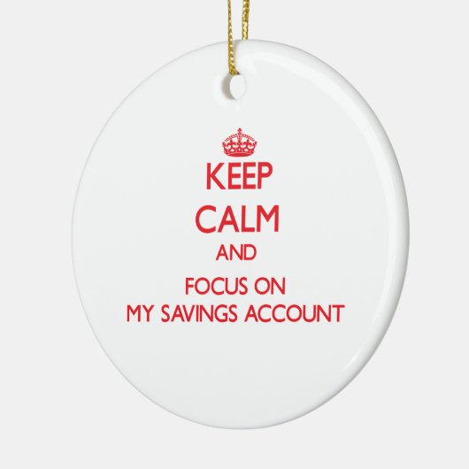 私の普通預金口座の平静そして焦点を保って下さい セラミックオーナメント (左)