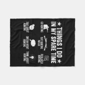 私の暇な時に行うこと鹿のおもしろい狩り フリースブランケット (正面(横))