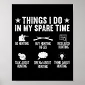 私の暇な時に行うこと鹿のおもしろい狩り ポスター (正面)