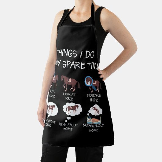 私の暇な時に行うこと、女の子のための馬の贈り物 エプロン (インサイチュ)