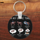 私の暇な時に行うこと、女の子のための馬の贈り物 キーホルダー (正面)