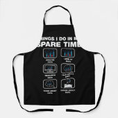 私の暇な時間で行うことデータサイエンスのビッグデータ エプロン (正面)
