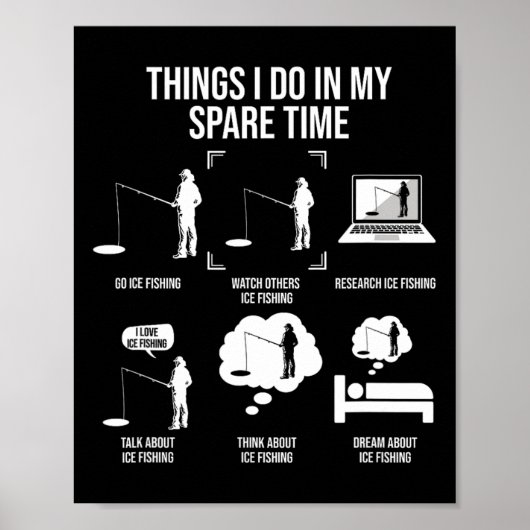 私の暇な時間で行うこと魚釣りノベルティフィッシュ ポスター (正面)