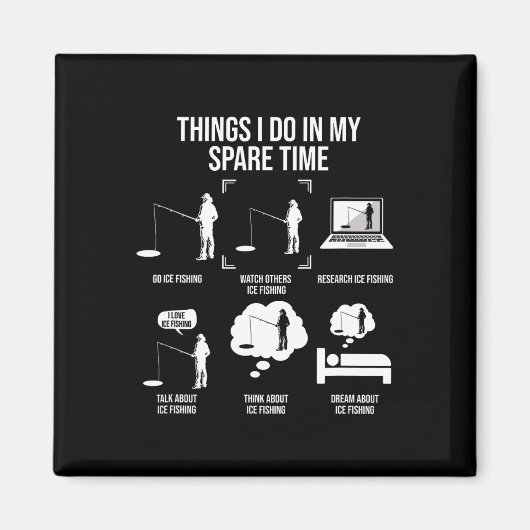 私の暇な時間で行うこと魚釣りノベルティフィッシュ マグネット (正面)