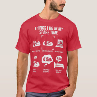 私の暇な時間で行うこと，ギニア豚の恋人180 Tシャツ