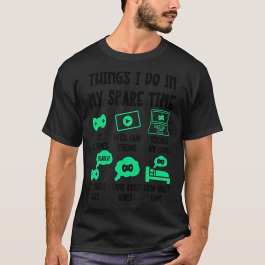 私の暇な時間で行うこと,ゲーマーVideoga Tシャツ (正面)