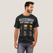 私の暇な時間で行うことBitcoin おもしろい Crypto Tシャツ (正面フル)
