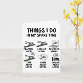 私の暇な時間にウィンタースポーツのスキーをすることは カード (黄色い花)