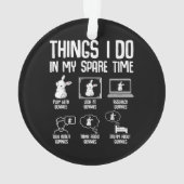 私の暇な時間に私がやることバニー・ラビット オーナメント (裏面)