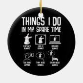 私の暇な時間に私がやることバニー・ラビット セラミックオーナメント (裏面)