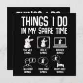 私の暇な時間に私がやることバニー・ラビット 招待状 (正面/裏面)