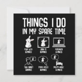 私の暇な時間に私がやることバニー・ラビット 招待状 (裏面)