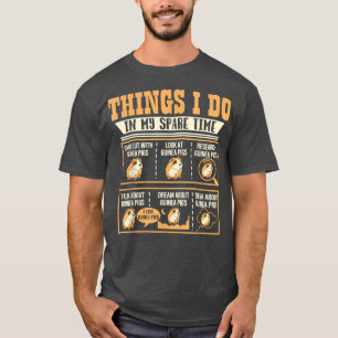 私の暇な時間に私がやることモルモットcavy恋人 tシャツ