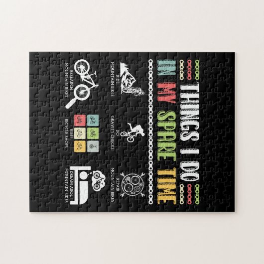 私の暇な時間に行うこと – MTBマウンテンバイク ジグソーパズル (横)