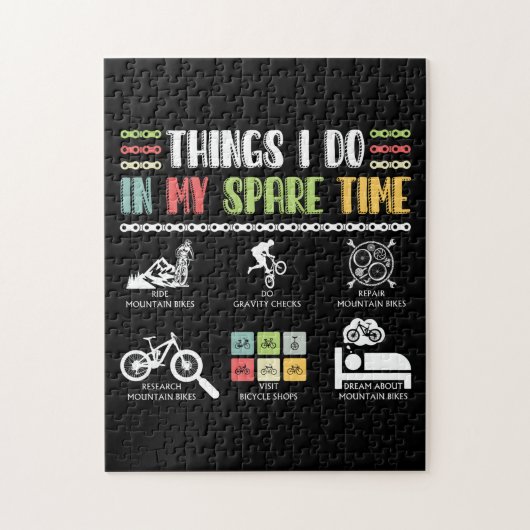 私の暇な時間に行うこと – MTBマウンテンバイク ジグソーパズル (縦)