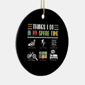 私の暇な時間に行うこと – MTBマウンテンバイク セラミックオーナメント (右)