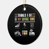 私の暇な時間に行うこと – MTBマウンテンバイク セラミックオーナメント (左)