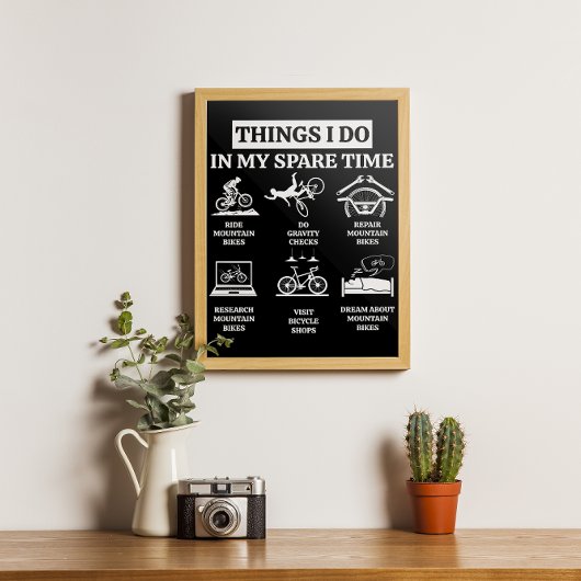 私の暇な時間に行うこと – MTBマウンテンバイク ポスター