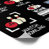 私の暇な時間のボウリング 面白いボウラー メンズ  Wo ポスター (角)