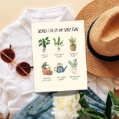 私の暇な時間の植物生活でやること ポストカード