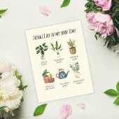 私の暇な時間の植物生活でやること ポストカード
