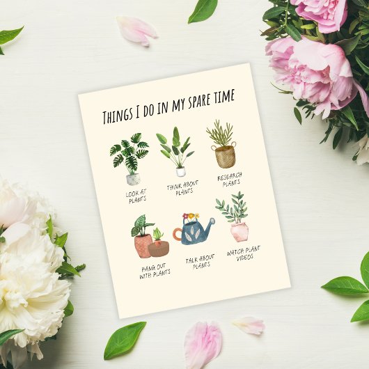 私の暇な時間の植物生活でやること ポストカード