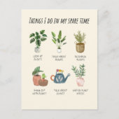 私の暇な時間の植物生活でやること ポストカード (正面)