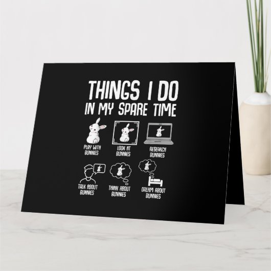 私の暇な時間の過ごし方 ウサギのバニー カード (正面)